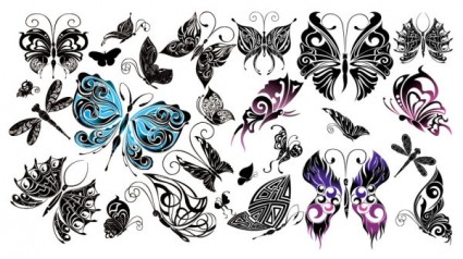 vector de Tótem hermosa mariposa