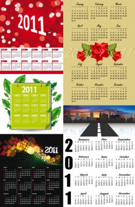 Beautiful Calendar Template Vector