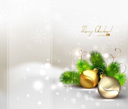 Beautiful Christmas Ball Background Vector