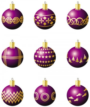 美しいクリスマスのボールのベクトル