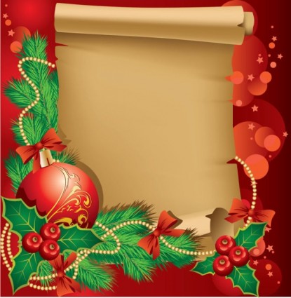 美丽圣诞边框背景矢量