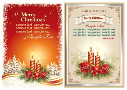 vector de hermosas tarjetas de Navidad