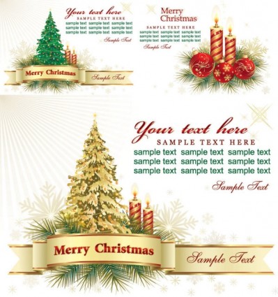 красивые рождественские открытки фон вектор