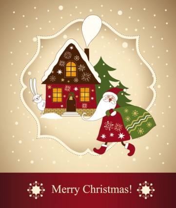 Beautiful Christmas Greeting Card Vector
