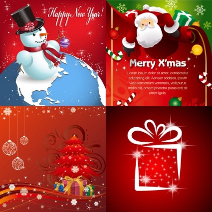 sfondo vettoriale e belli ornamenti di Natale