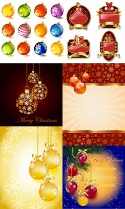 bella ornamenti di Natale vettoriali