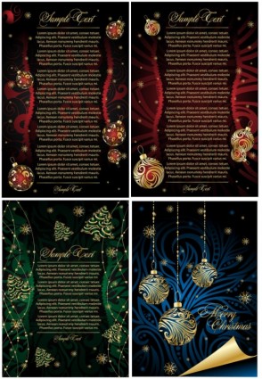 Beautiful Christmas Posters Vector