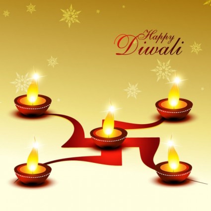 Beautiful Diwali Cards Vector