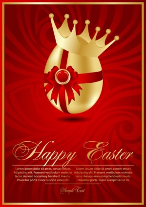 Beautiful Easter Cards Vector