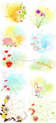 美しい花のパターン ベクトル シリーズ seriesp