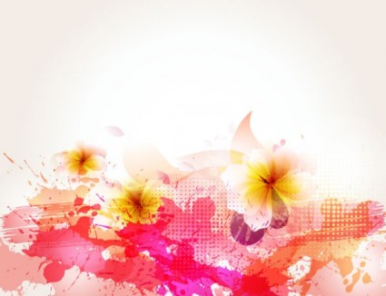 belles fleurs background vector