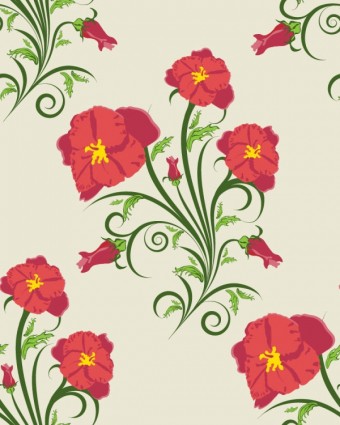 bunga-bunga indah ilustrasi latar belakang pola vektor