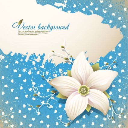 Beautiful Flowers Shading Background Vector