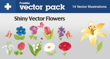 bunga-bunga indah vektor