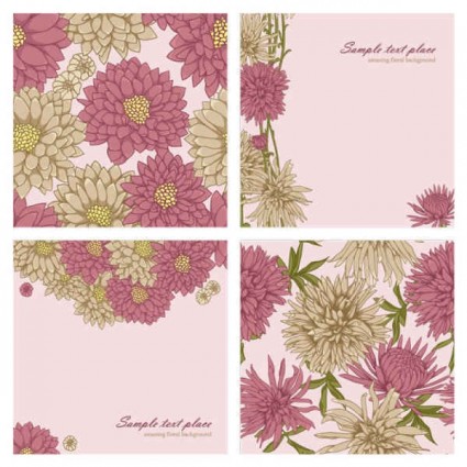 Beautiful Flowers Vector Background