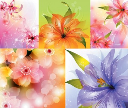 belles fleurs vector background
