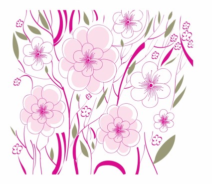 belles fleurs vector background illustration