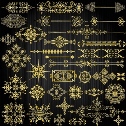 vector de patrón oro hermoso