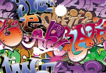 schöne Graffiti Schriften entwerfen Vektor