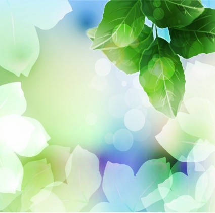 daun hijau yang indah latar belakang vektor ilustrasi