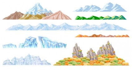 pegunungan yang indah vektor
