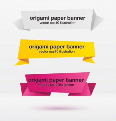 origami xinh đẹp trang trí đồ họa véc tơ