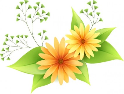 Beautiful Small Flowers Vector