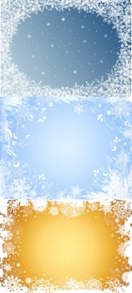 美しい雪の結晶の写真フレーム ベクトル