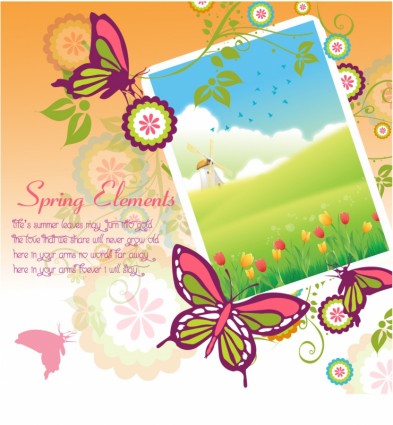 marco de fotos de la hermosa primavera