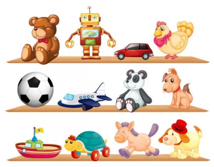 hermosos juguetes para el vector de los niños