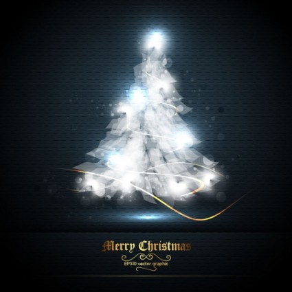 vettore di albero di Natale splendidamente halo