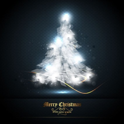 Beautifully Halo Christmas Tree Vector