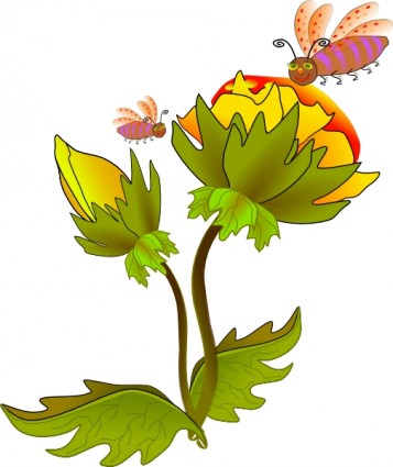 Arı ve çiçek küçük resim