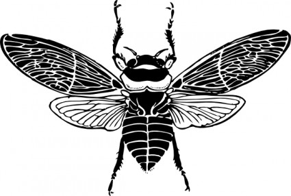 lebah atas tampilan clip art