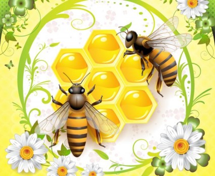 vetor de abelha