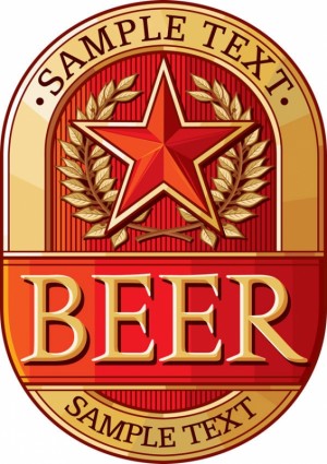ビールの看板のベクトル