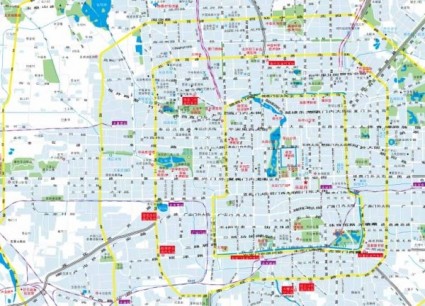 vector mappa città di Pechino
