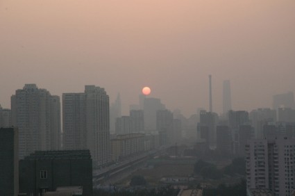 北京の日没
