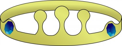 Bijoux corona con arte de clip de tres bandas