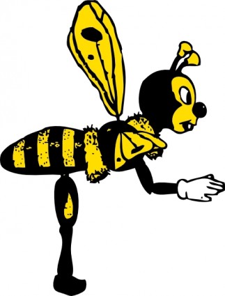 abeille de flexion de clipart côté