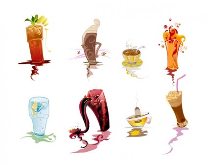 ilustrações de arte de clipe de bebidas