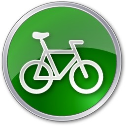 xe đạp màu xanh lá cây