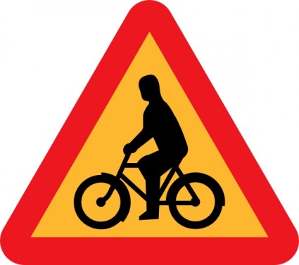 clipart de bicyclettes roadsign