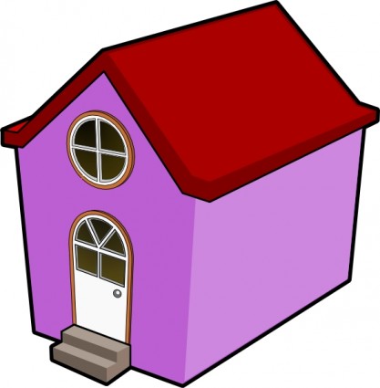 bigredsmile un clipart de petite maison violet