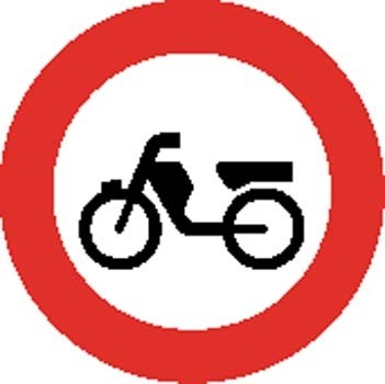 自行车区域标志牌矢量