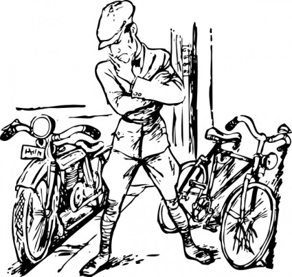 clip art de bicicleta moto