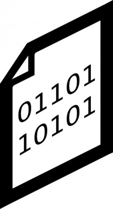 ClipArt icona di file binario