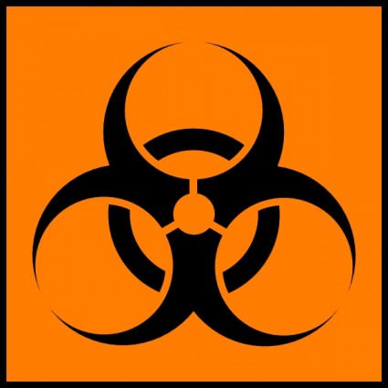 Biohazard orange ClipArt