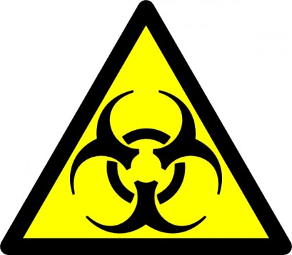 Biohazard road simbol clip art