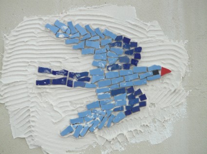 mosaïque de schwalbe oiseau